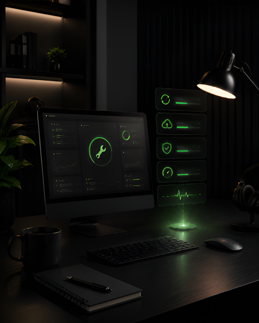 Website maintenance dashboard