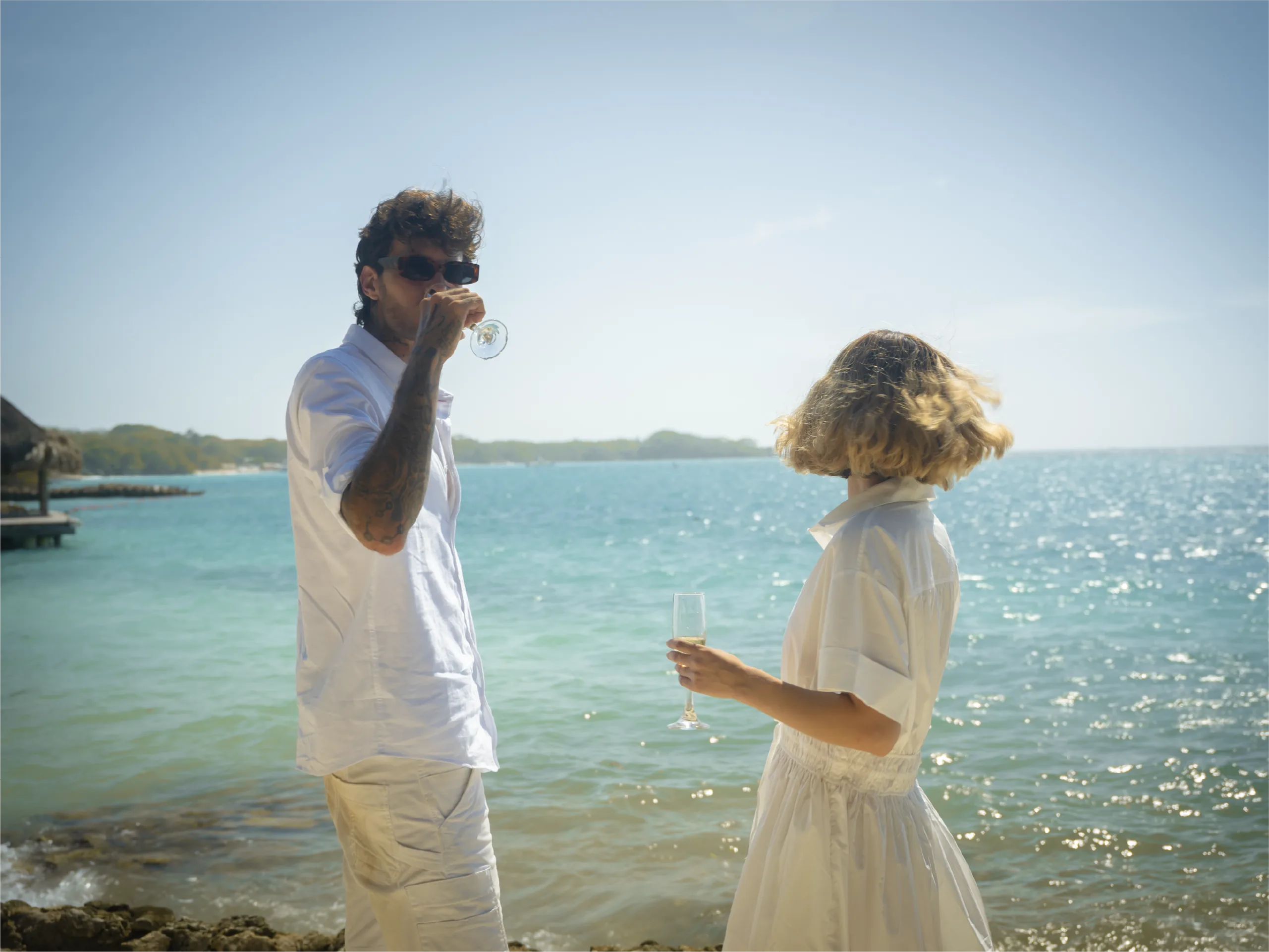 Célébration privée au PA’UE Beach Lounge dans les îles du Rosaire