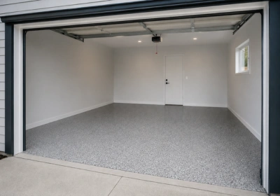 Photo of Epoxy Flake Flooring job completed in Auckland