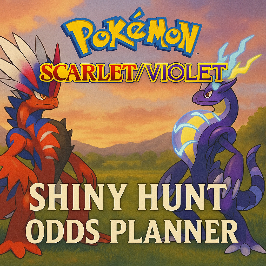 Pokémon Scarlet Violet shiny odds planner hero image