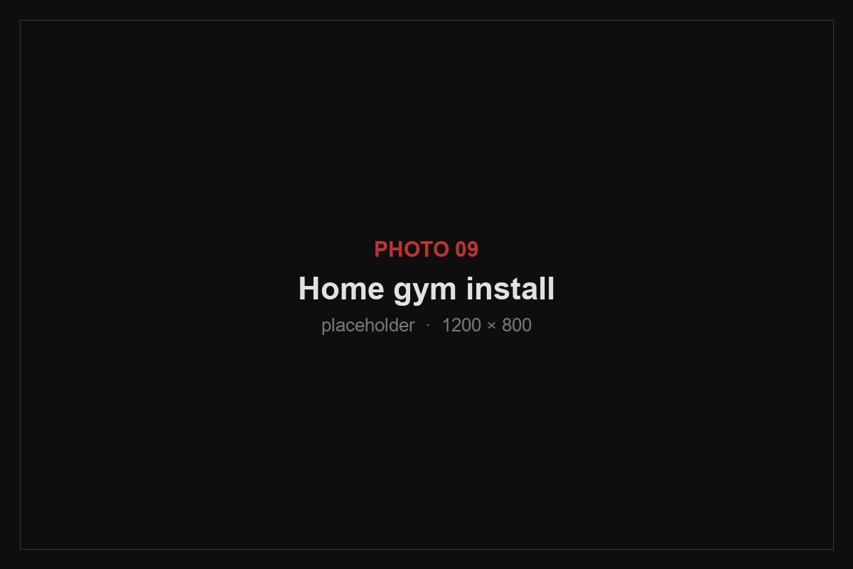 A finished in-home gym installation