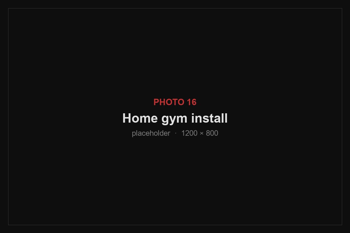 A finished in-home gym installation