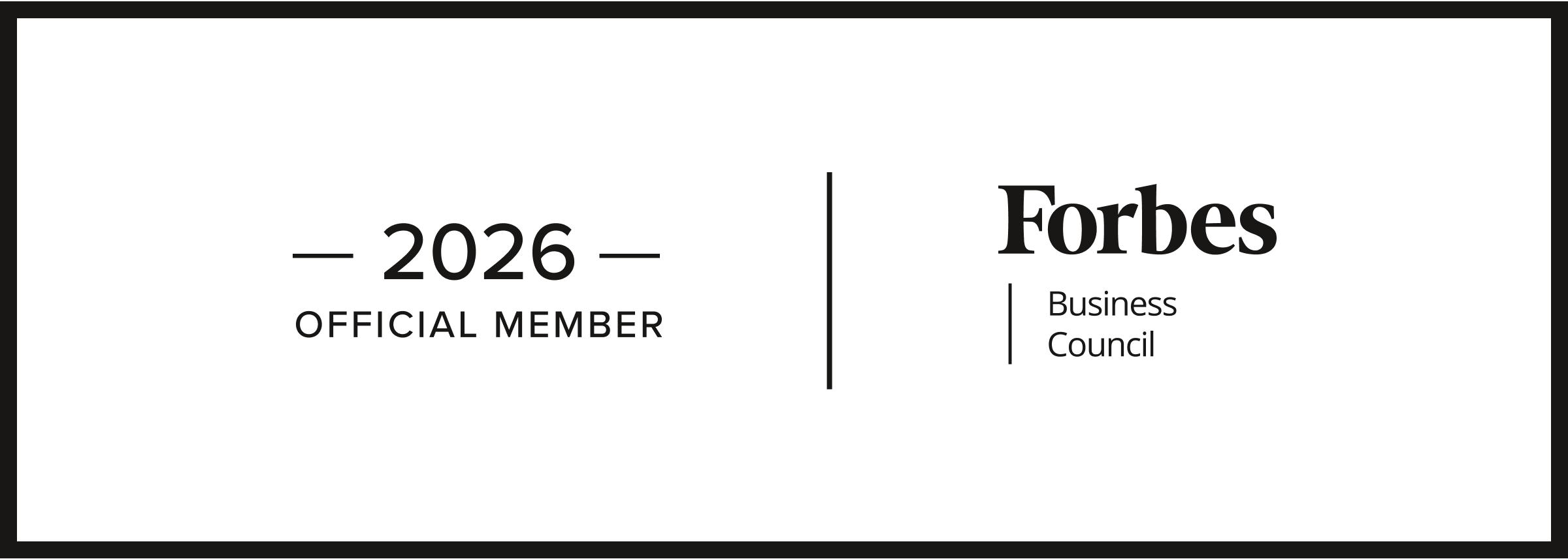 2026 Official Member, Forbes Business Council