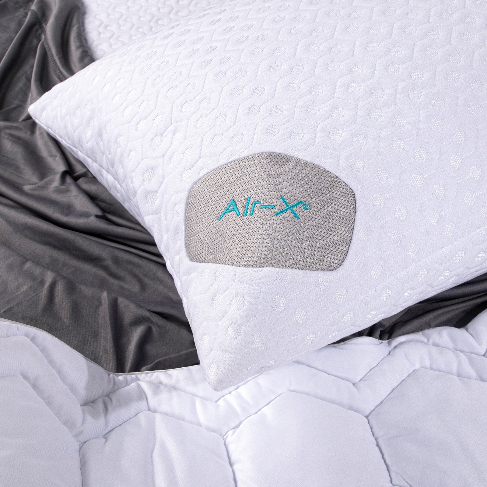 Bedgear Dri-Tec Air-X pillow with a breathable cooling mesh panel