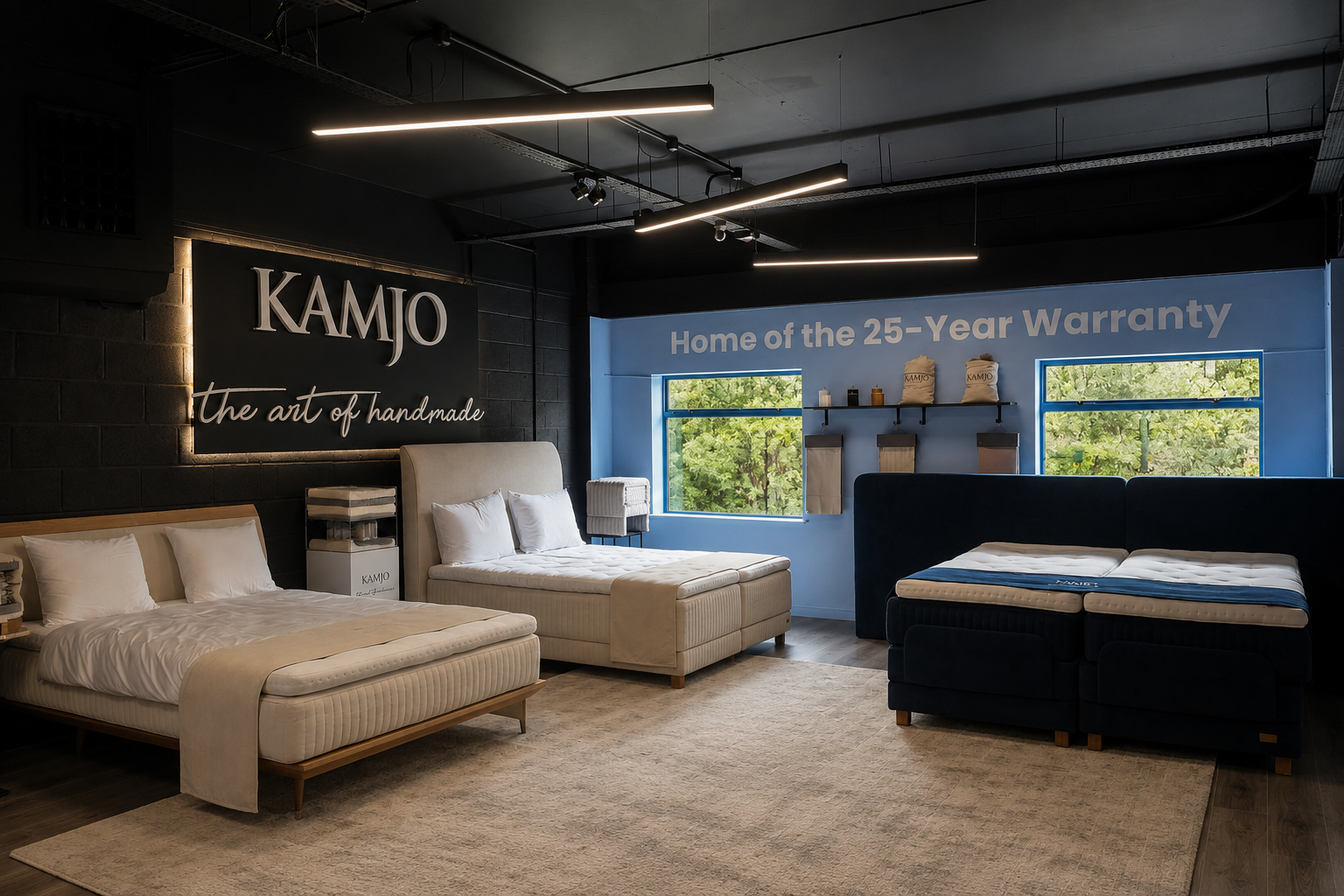 The Kamjo display at the Snooze Mattress Cork showroom