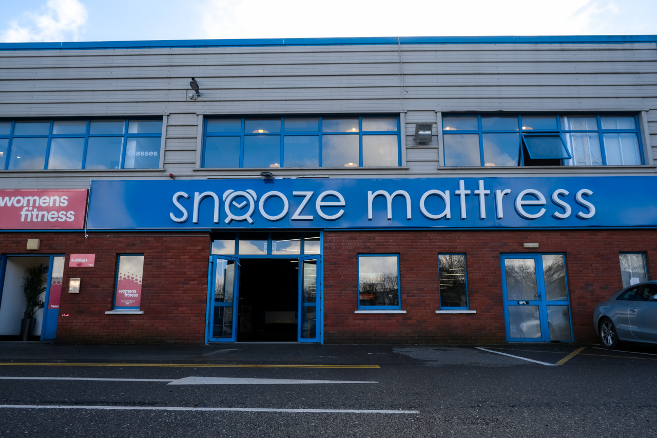 The Snooze Mattress storefront on Kinsale Road, Ballyphehane, Cork