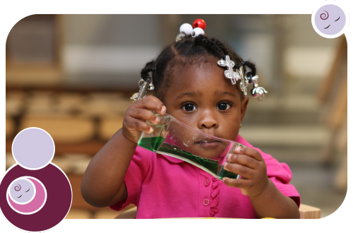 infant playing and learning