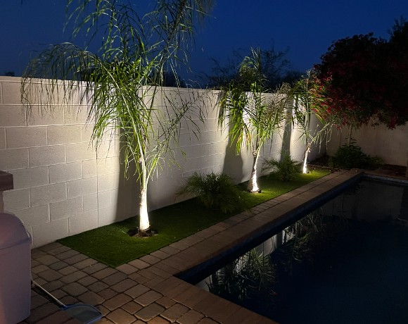 artificial grass pavers pool masonry landsc