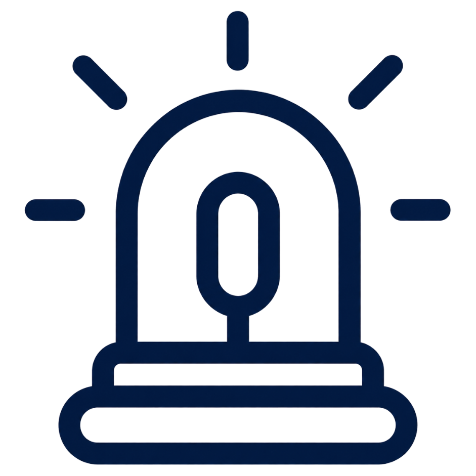Emergency notary dispatch icon