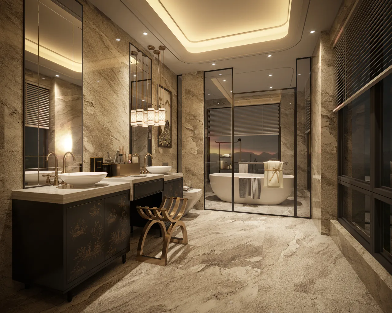 Updated bathroom remodel with modern finishes in Concord, NC