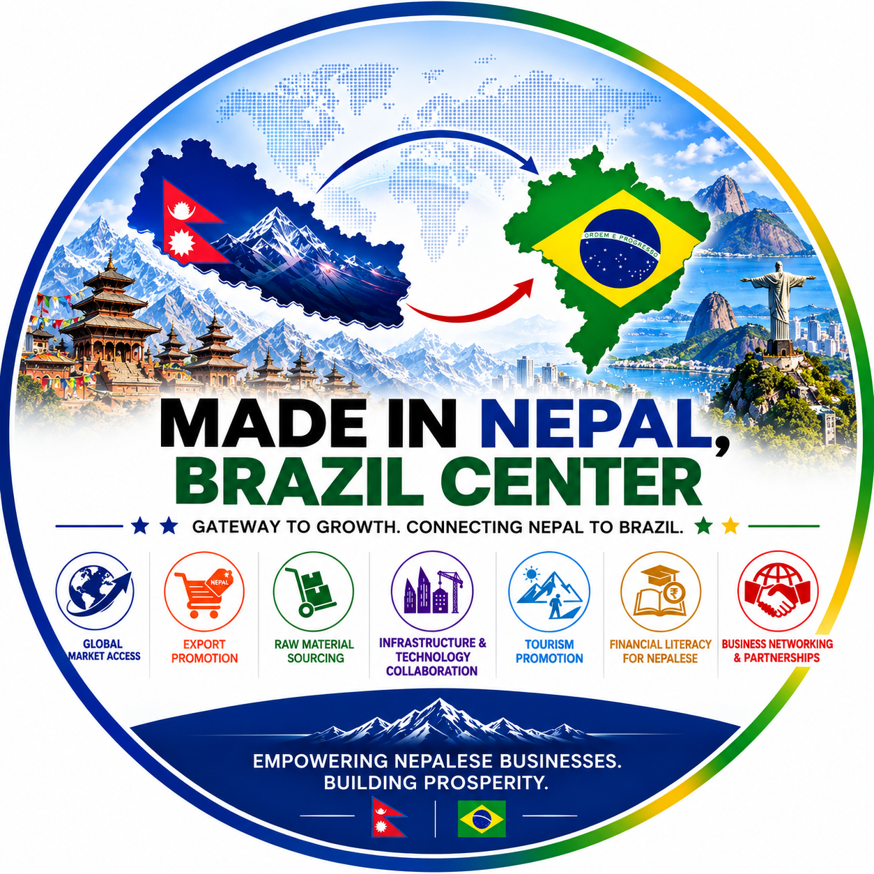 Made in Nepal, Brazil Center logo