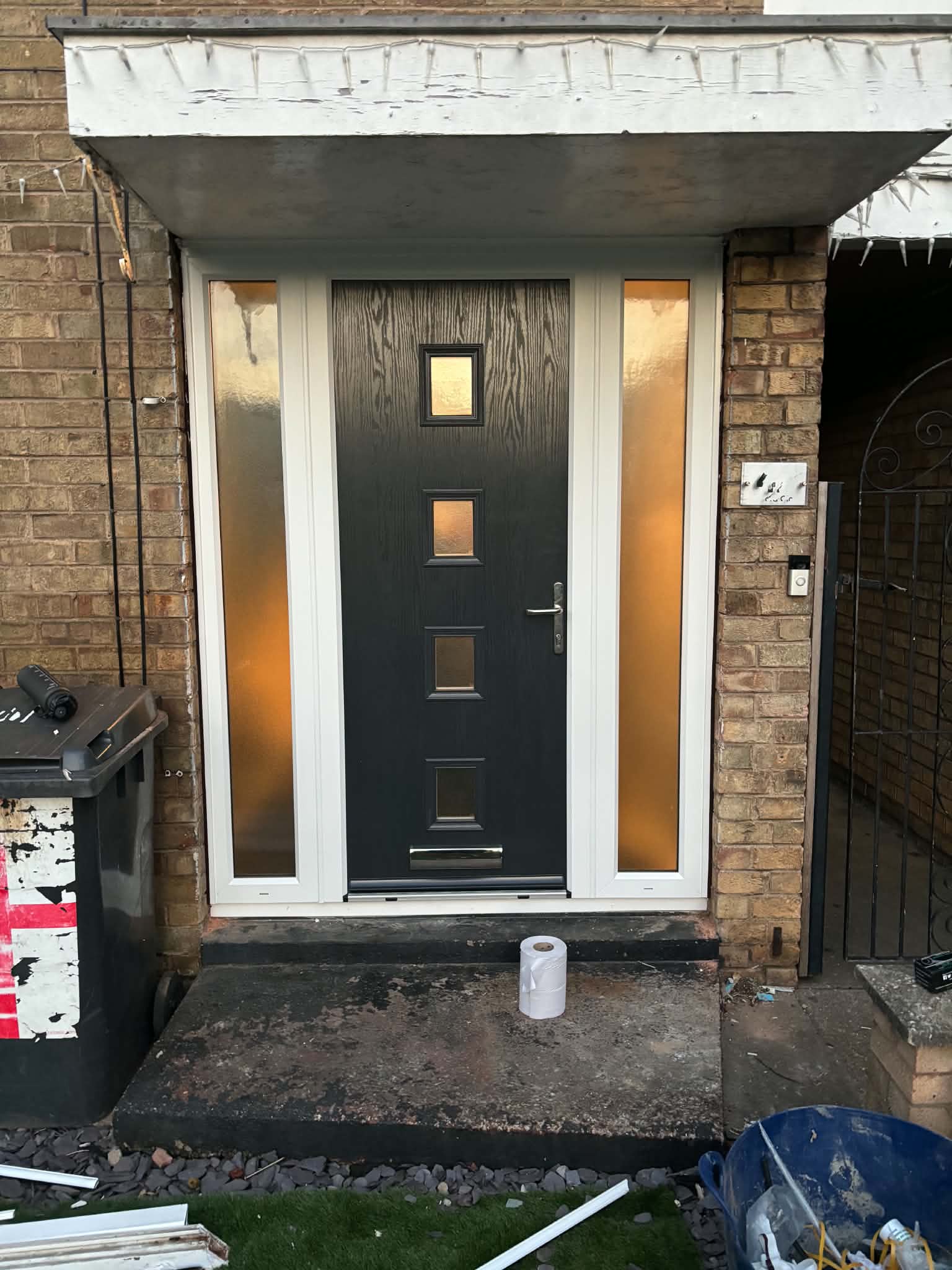 Composite door installation finished detail in East Yorkshire