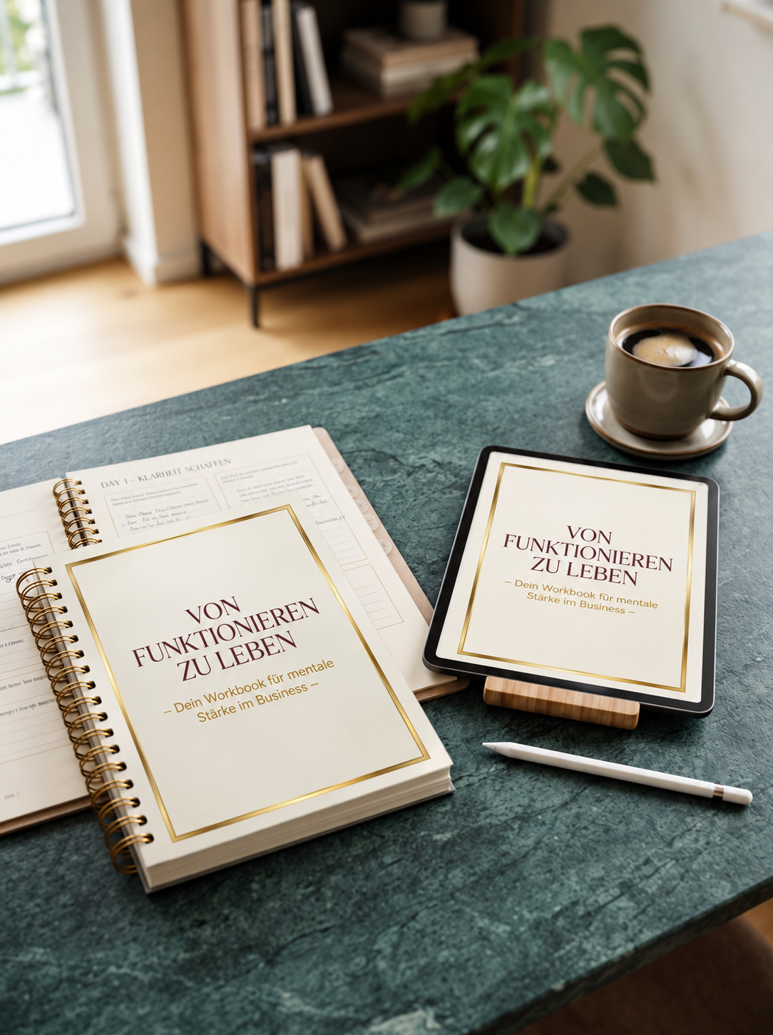 Workbook Von funktionieren zu leben Mockup