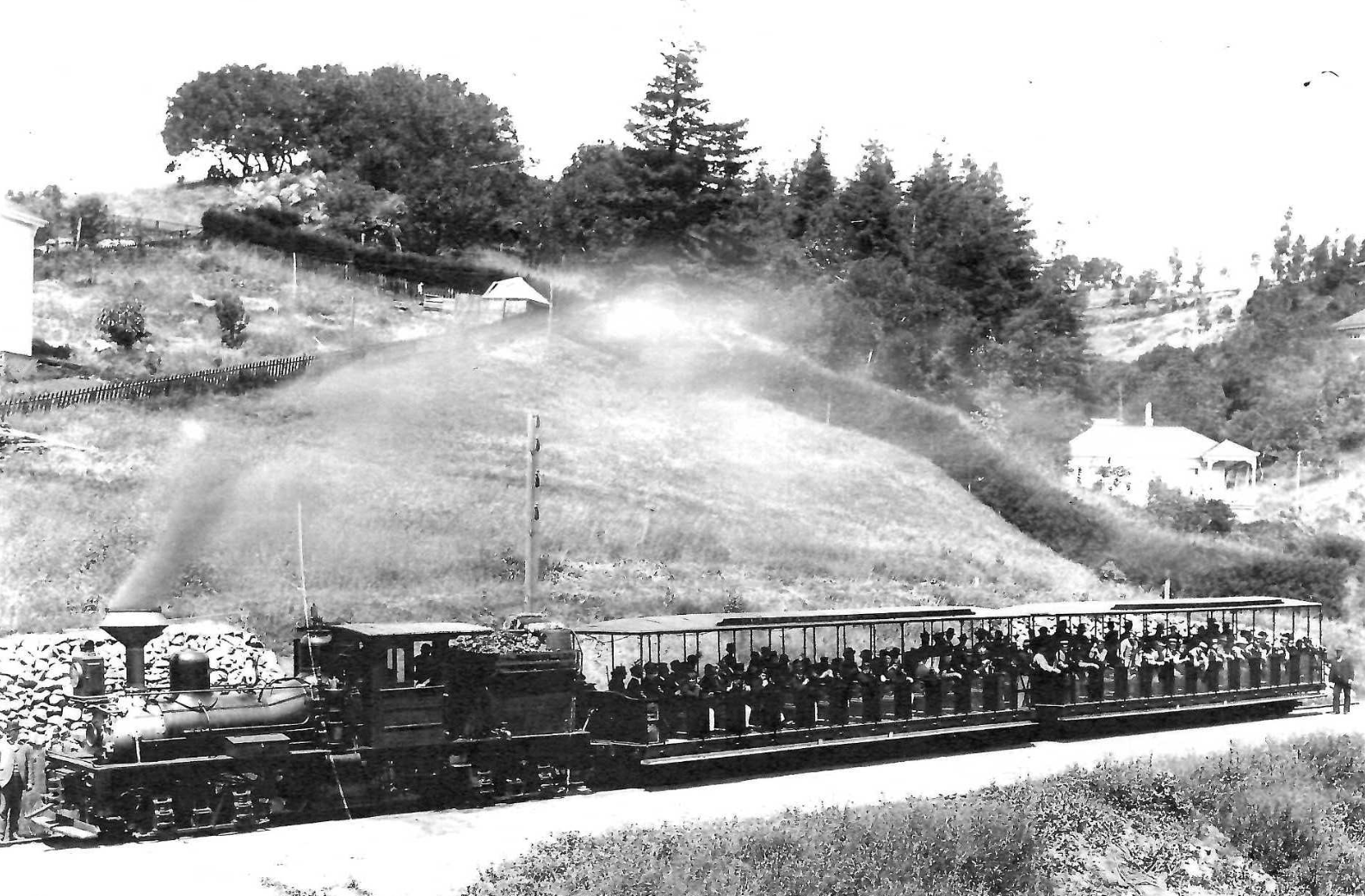 Historic Mount Tamalpais Scenic Railway train in Mill Valley, California