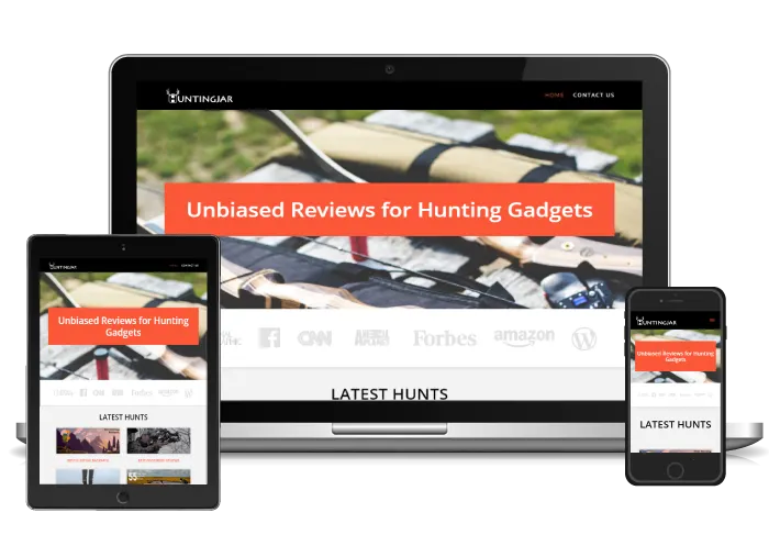 Hunting Jar content website built on WordPress