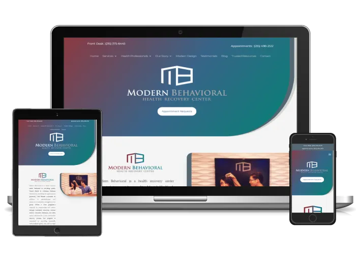 Modern Behavioral healthcare website built on WordPress