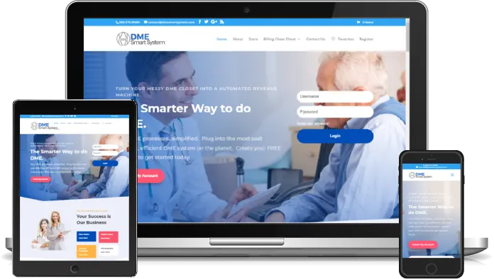 DME Smart System business website built on WordPress