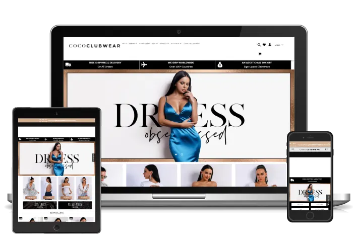 Coco Club Wear fashion store built on Shopify