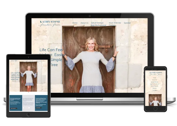 Kathy Stone coaching funnel built on ClickFunnels