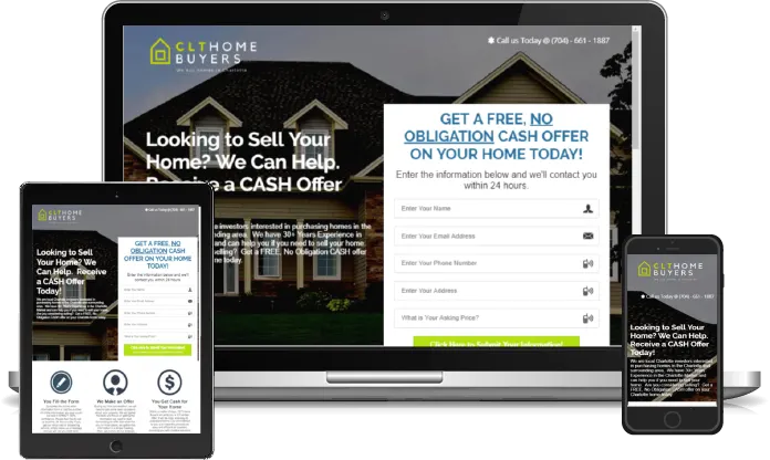 CLT Home Buyers real estate funnel built on ClickFunnels