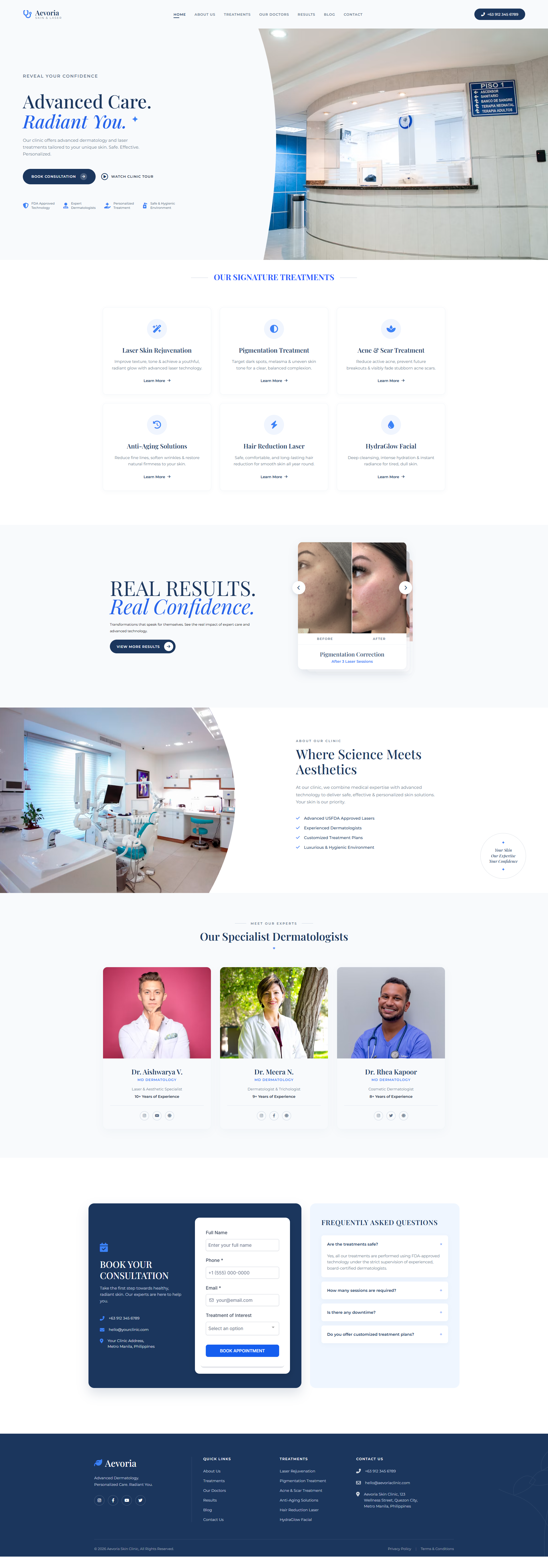 Aevoria full website design