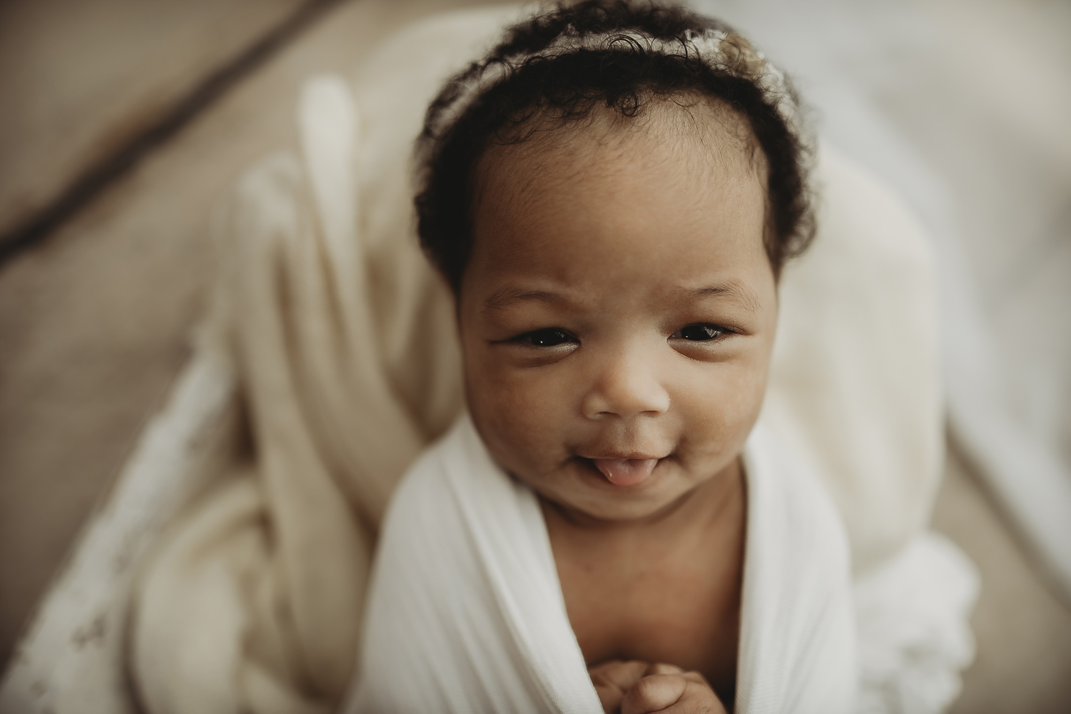 Pink smile newborn