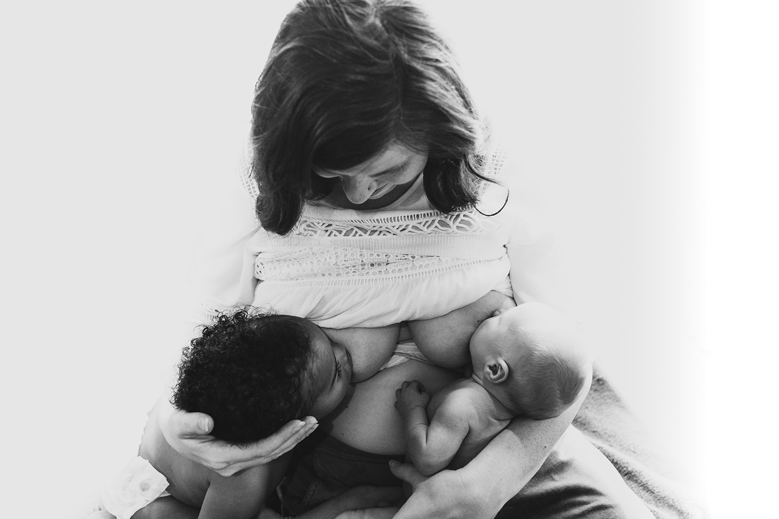Newborn portrait with family