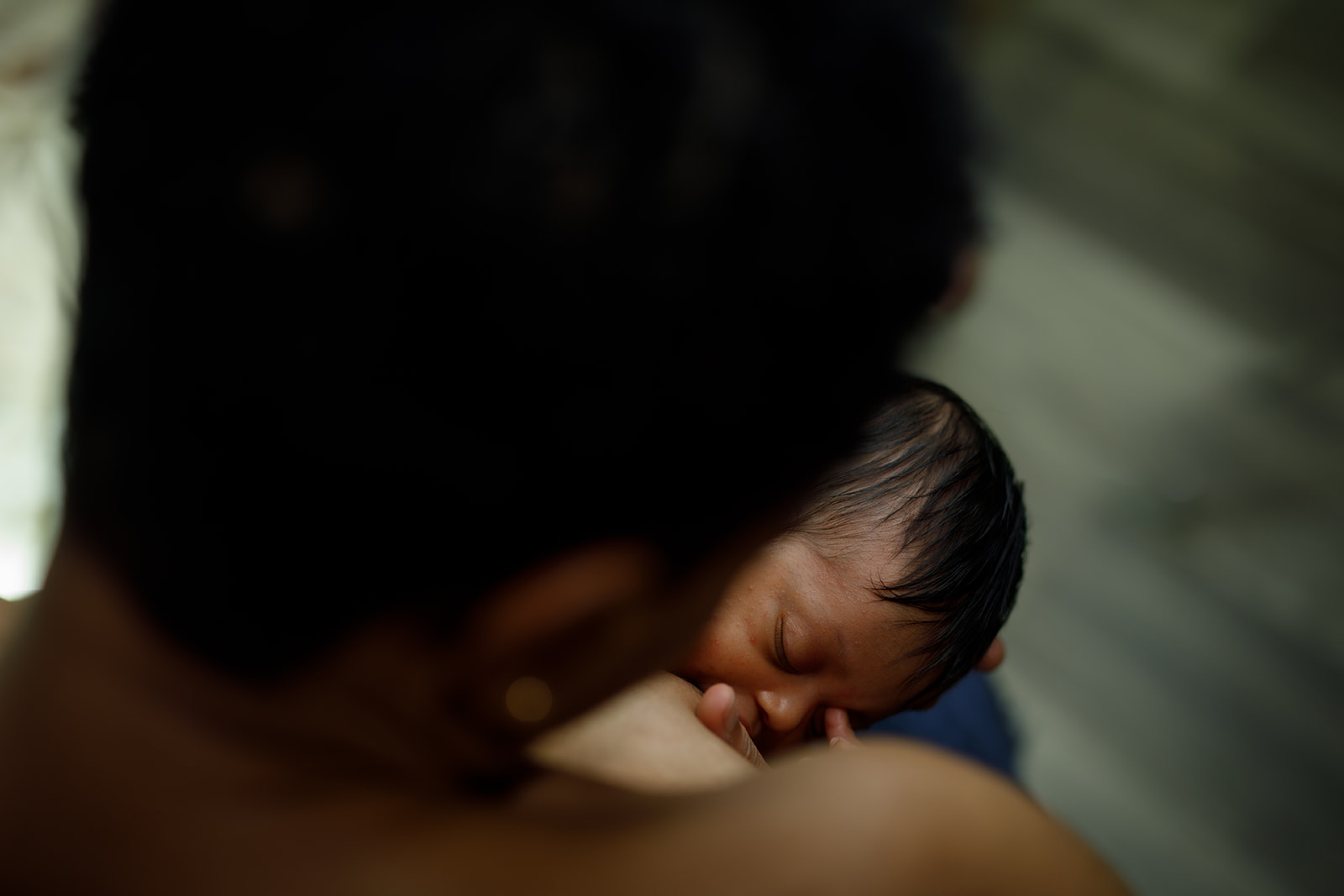 Newborn portrait with family