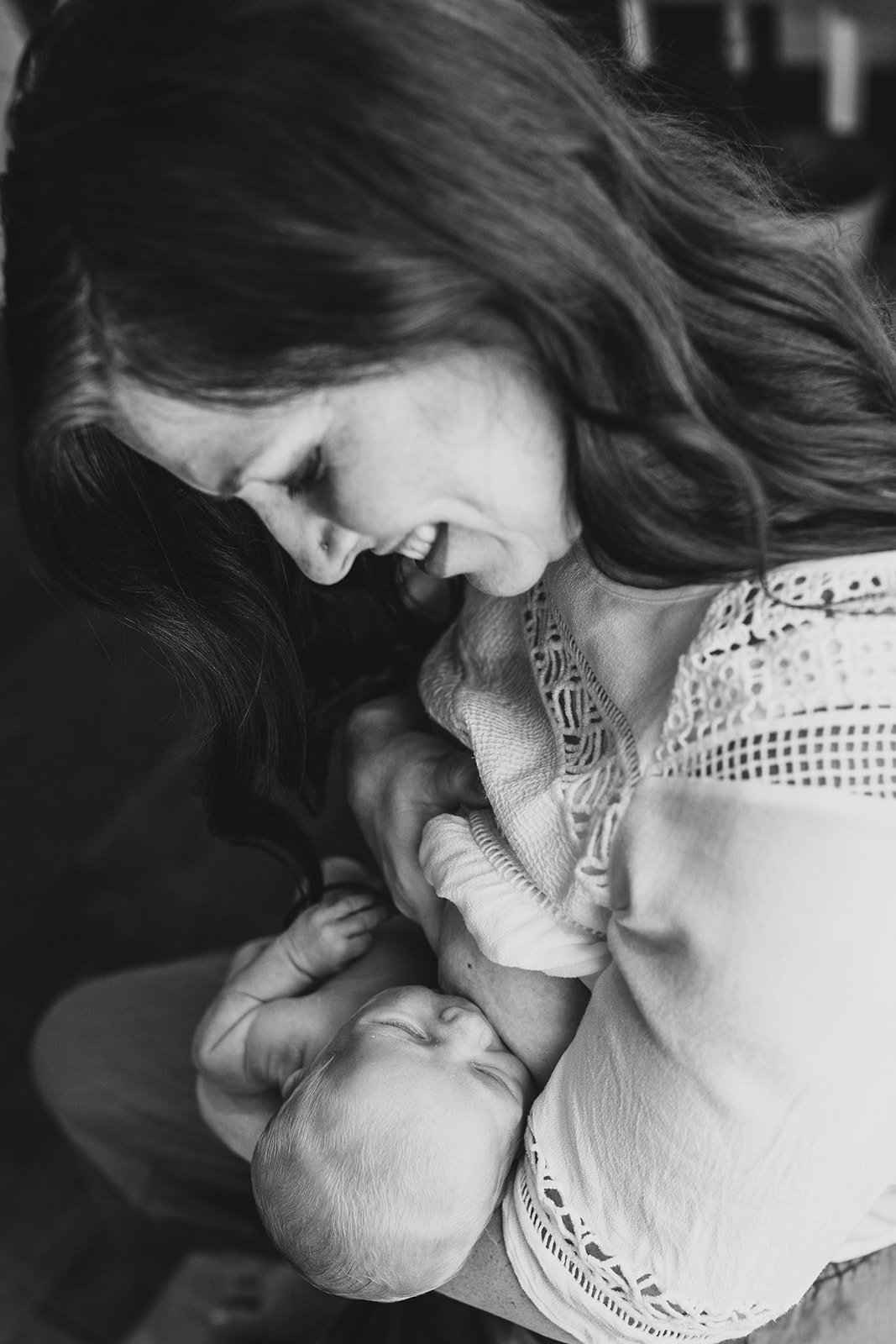 Newborn portrait with family