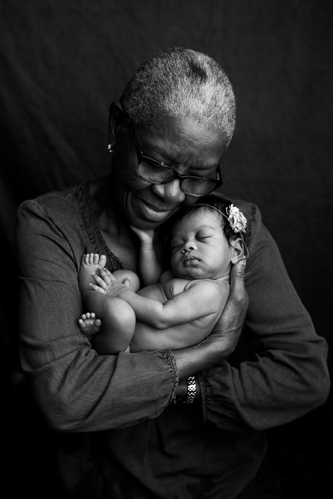 Newborn portrait with family