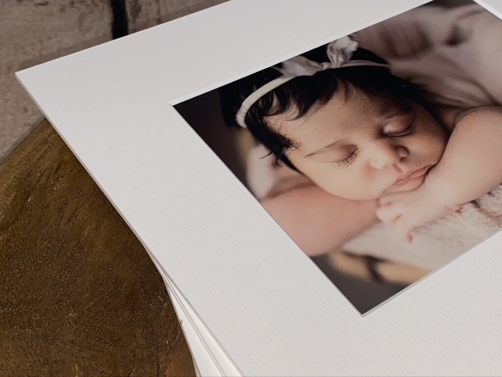 Black and white newborn portrait
