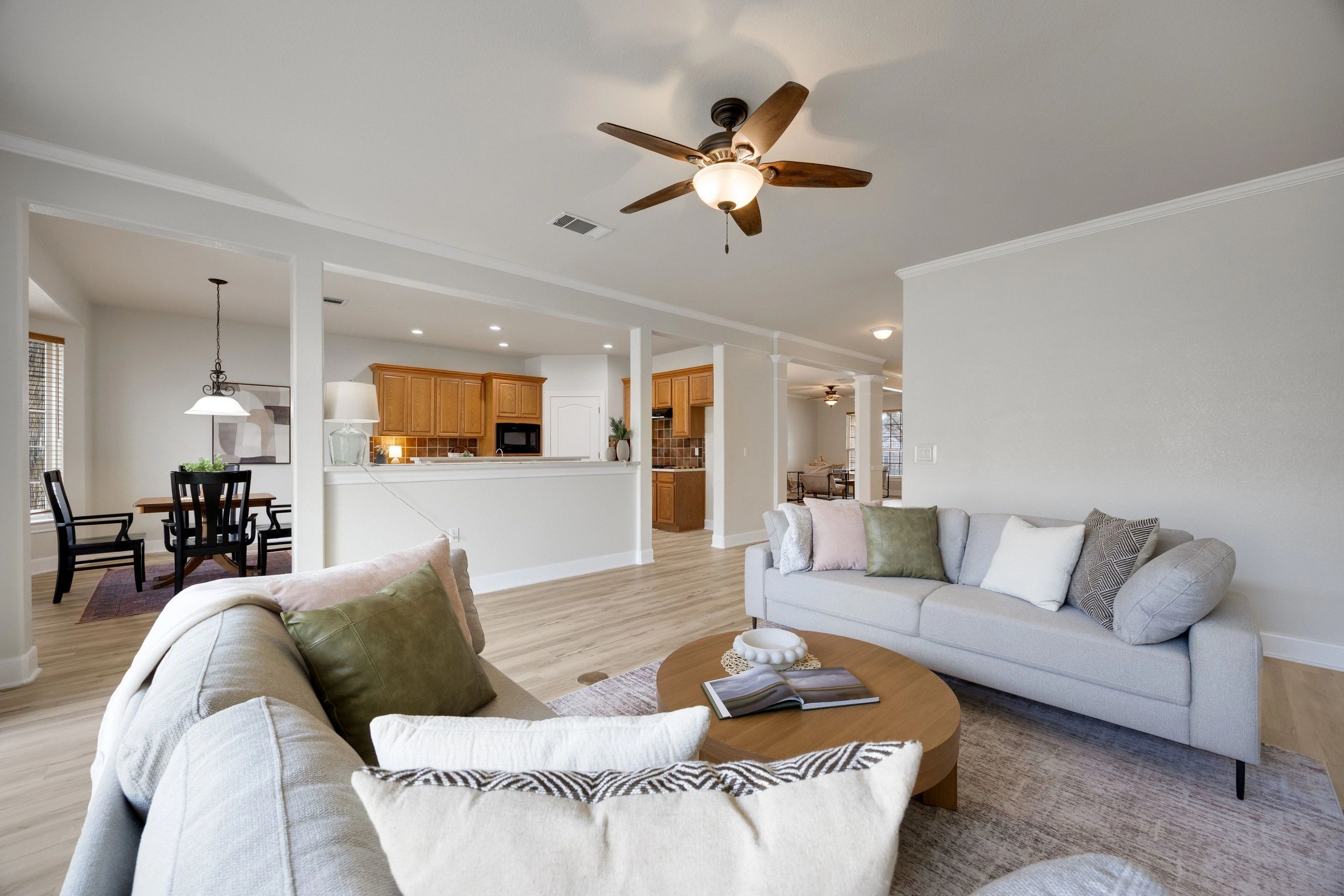 Staged family room