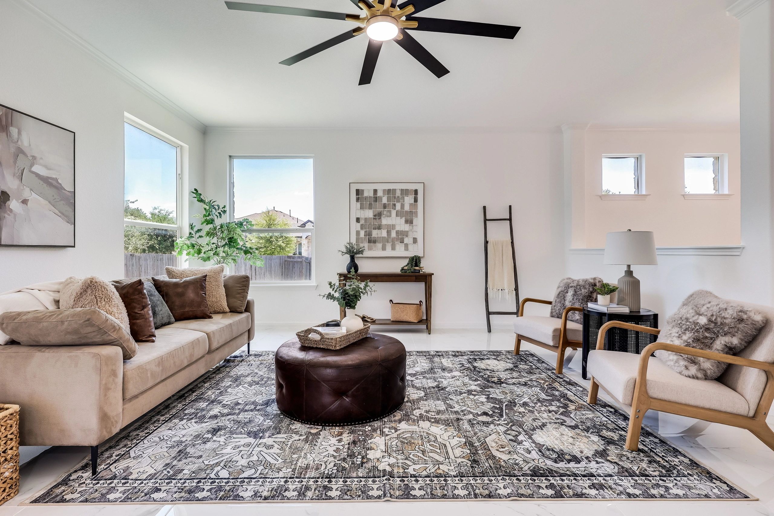 Staged living space