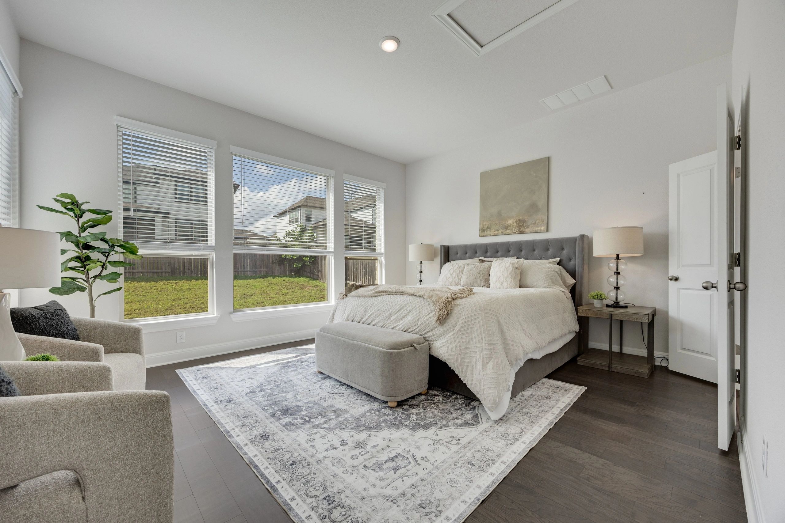 Staged bedroom