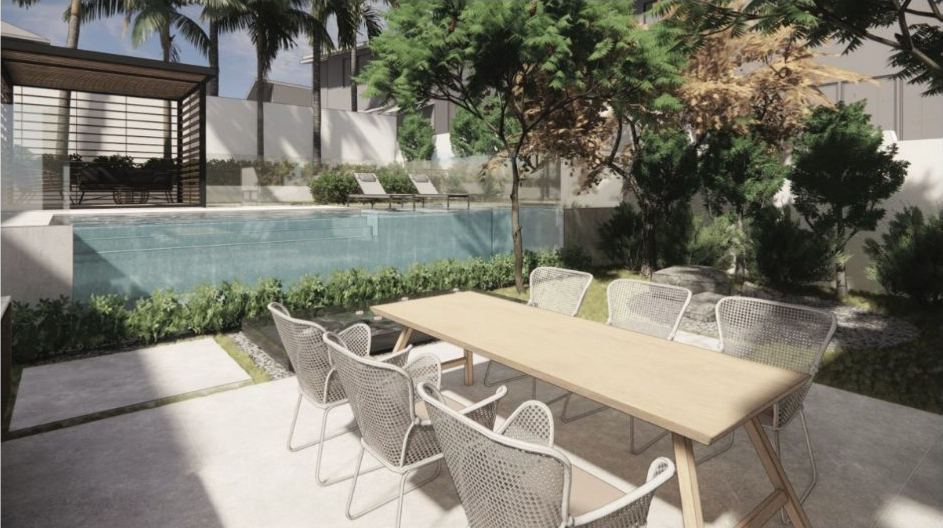 Poolside dining terrace
