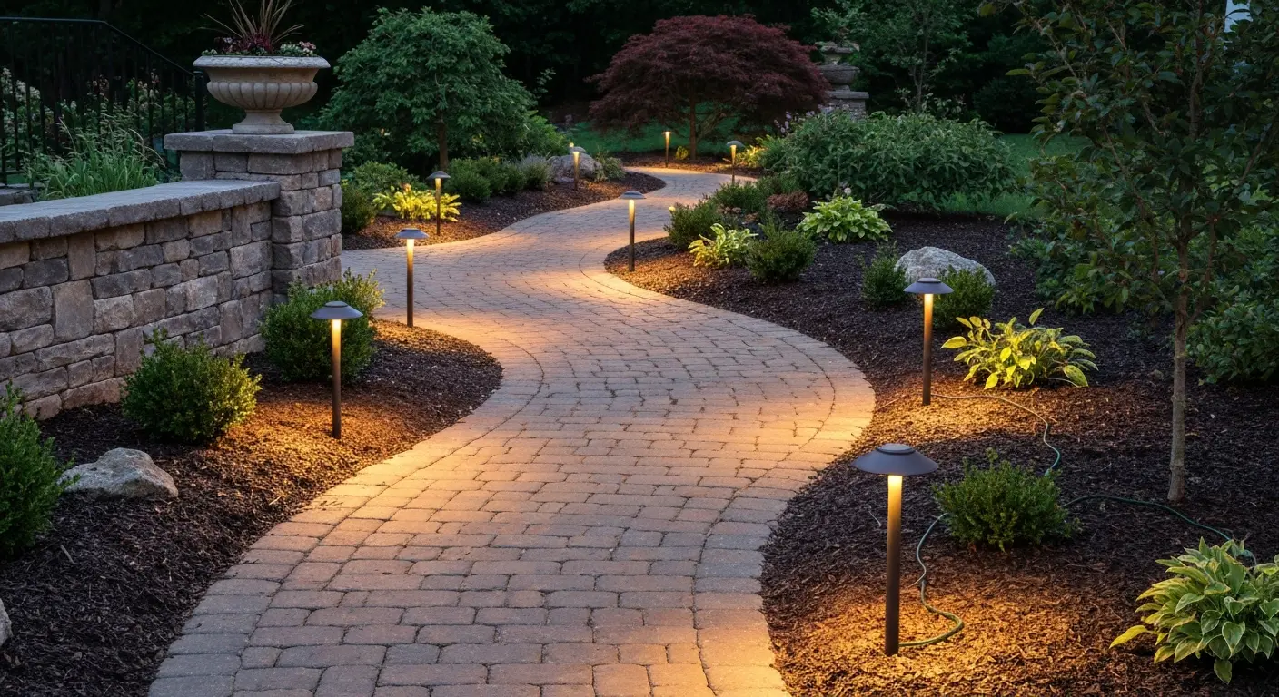 Landscape and pathway lighting in Clifton Park