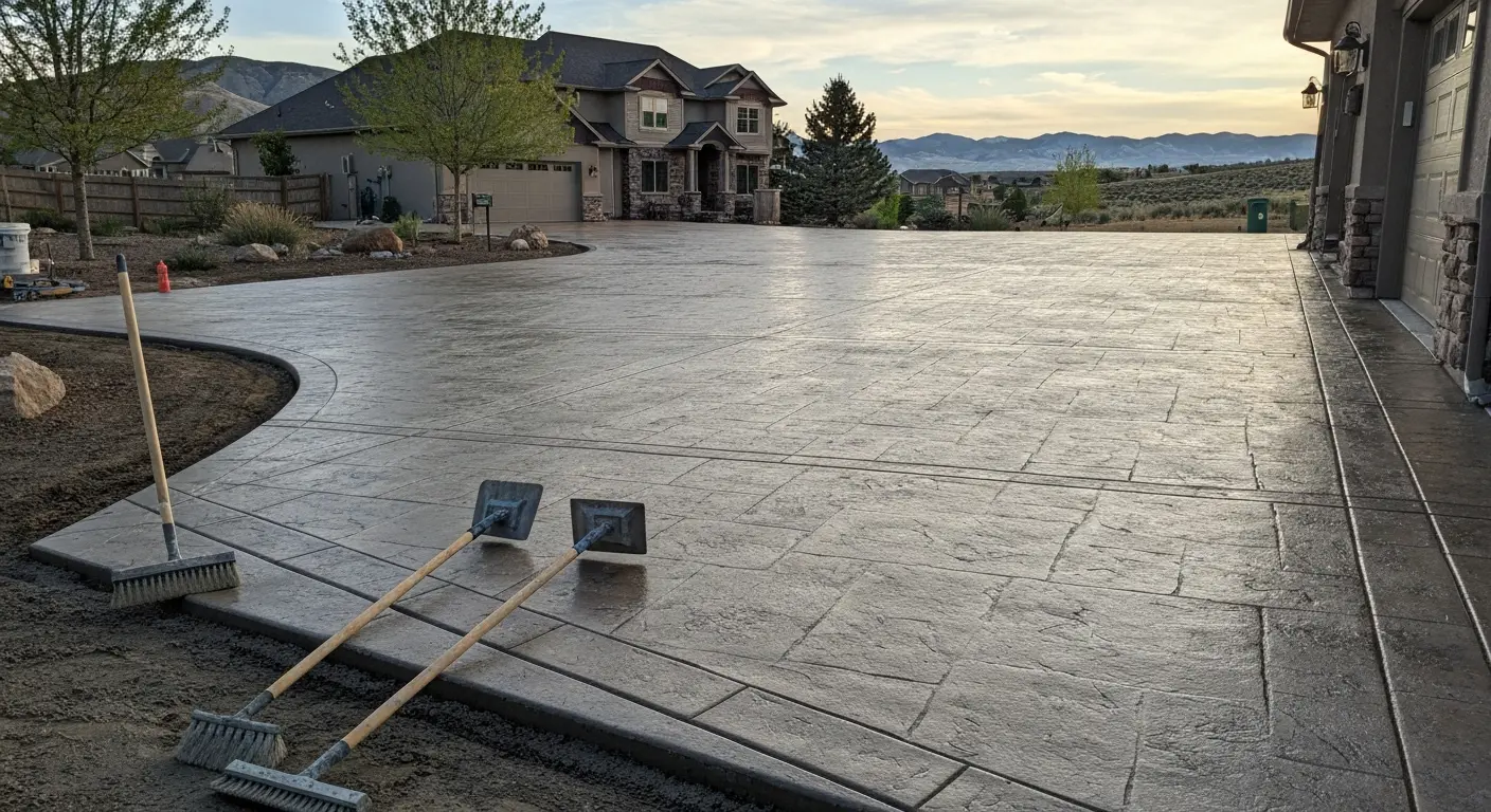 Concrete driveway