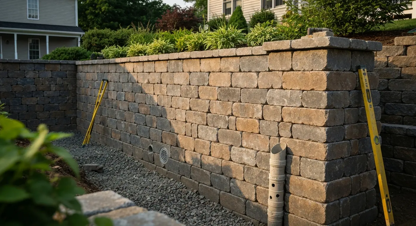 Retaining wall construction