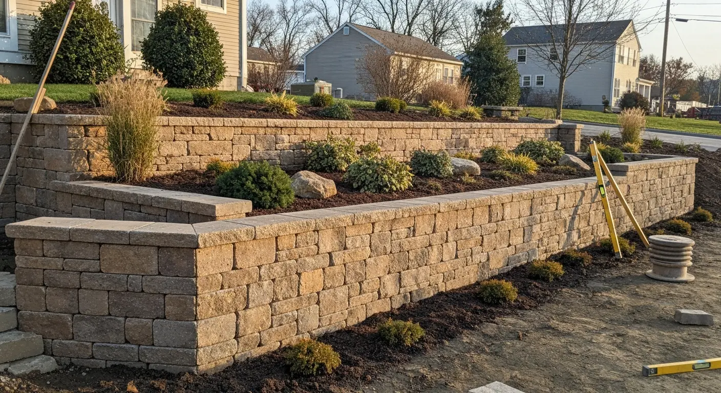 Retaining wall construction