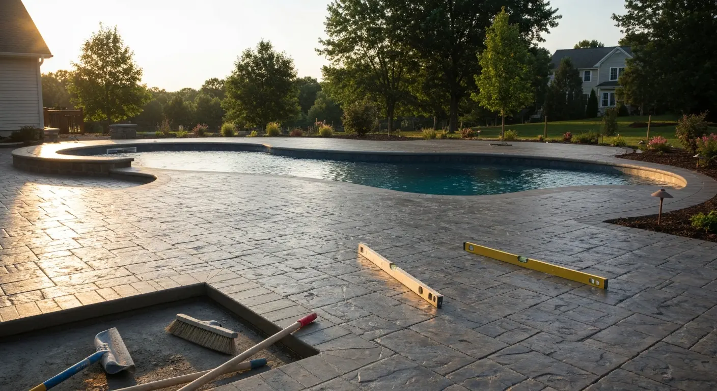 Pool decking and hardscape