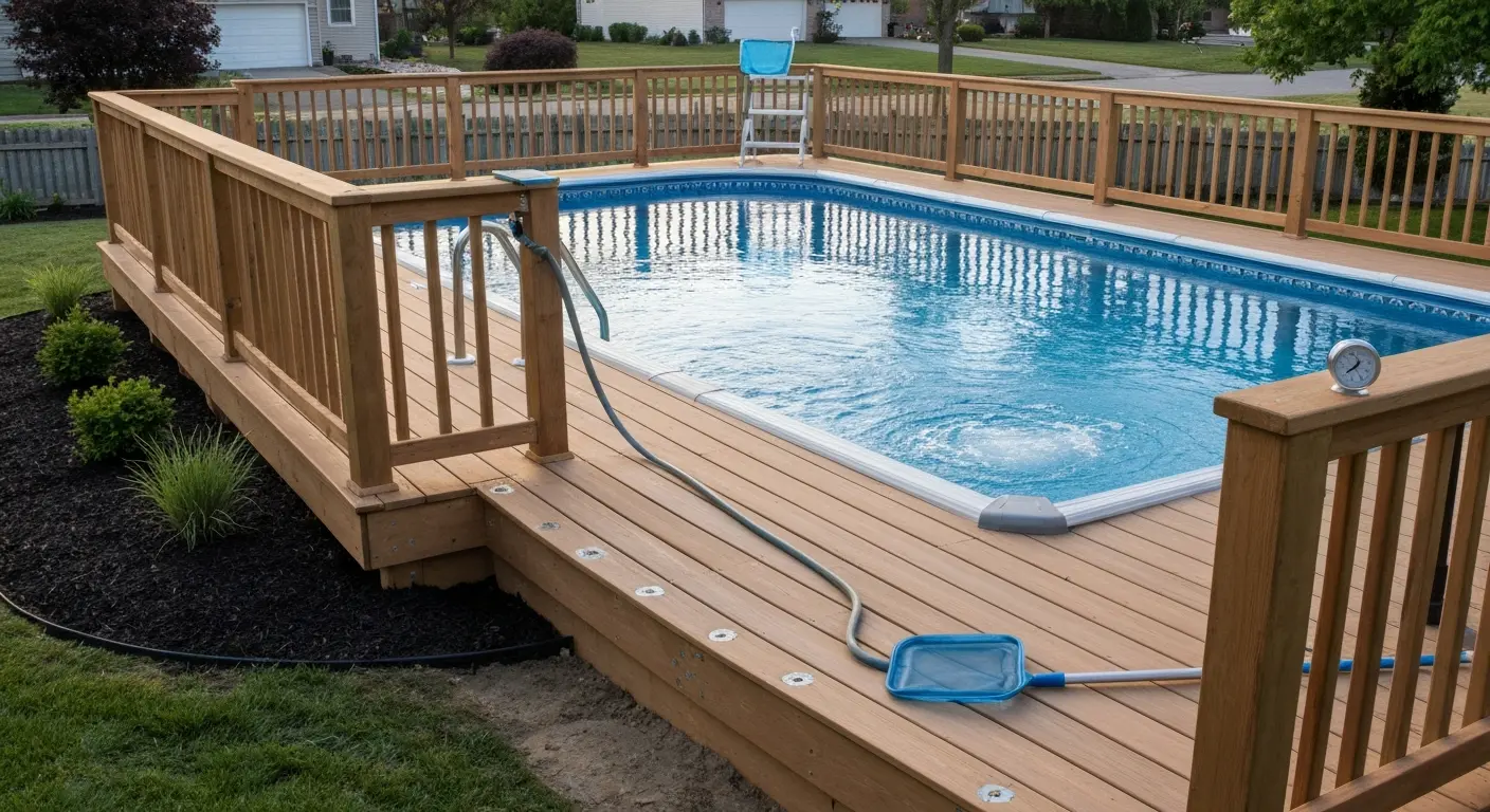 Above-ground pool installation