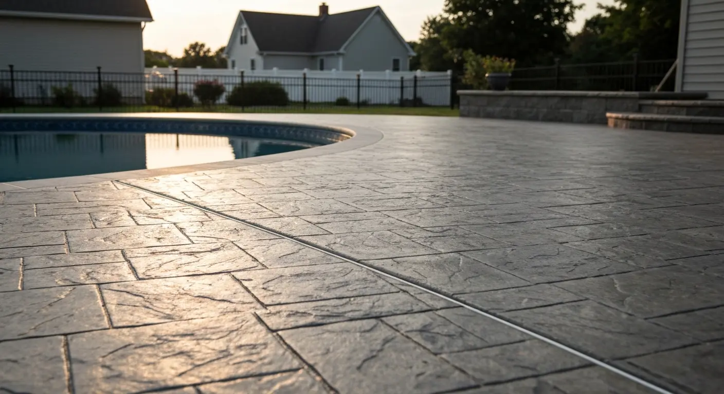Stamped pool deck