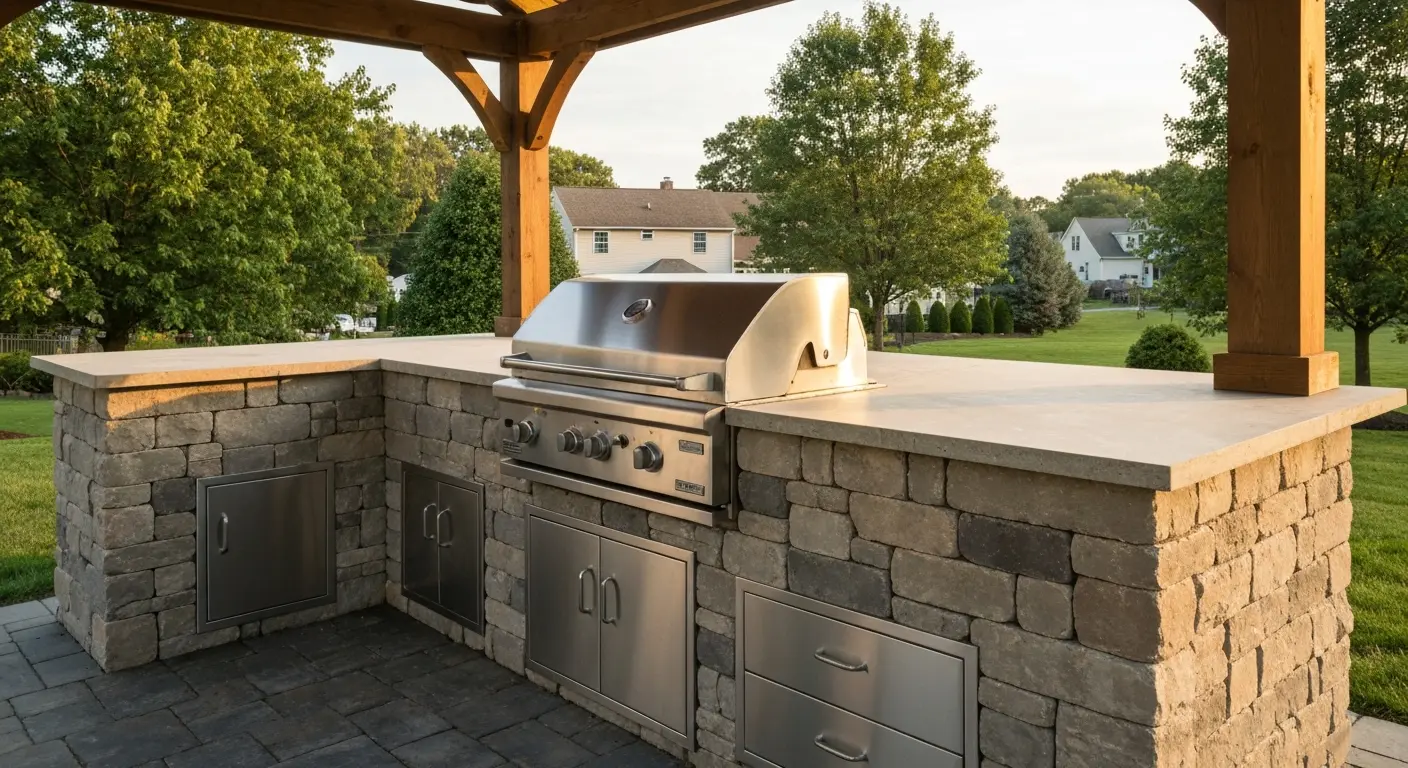 Outdoor kitchen with pavilion