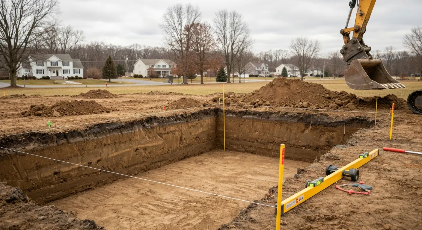 Foundation excavation preparation
