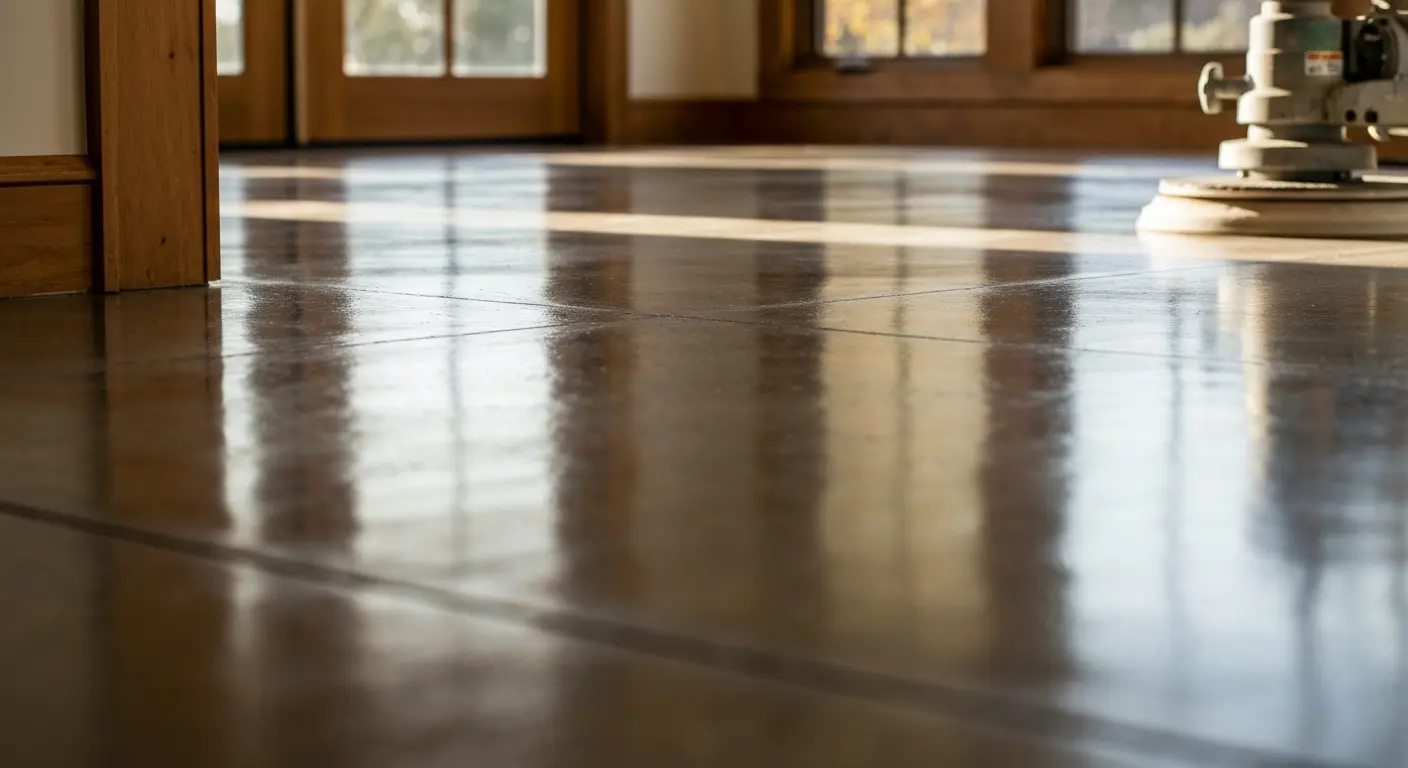 Decorative concrete finish detail