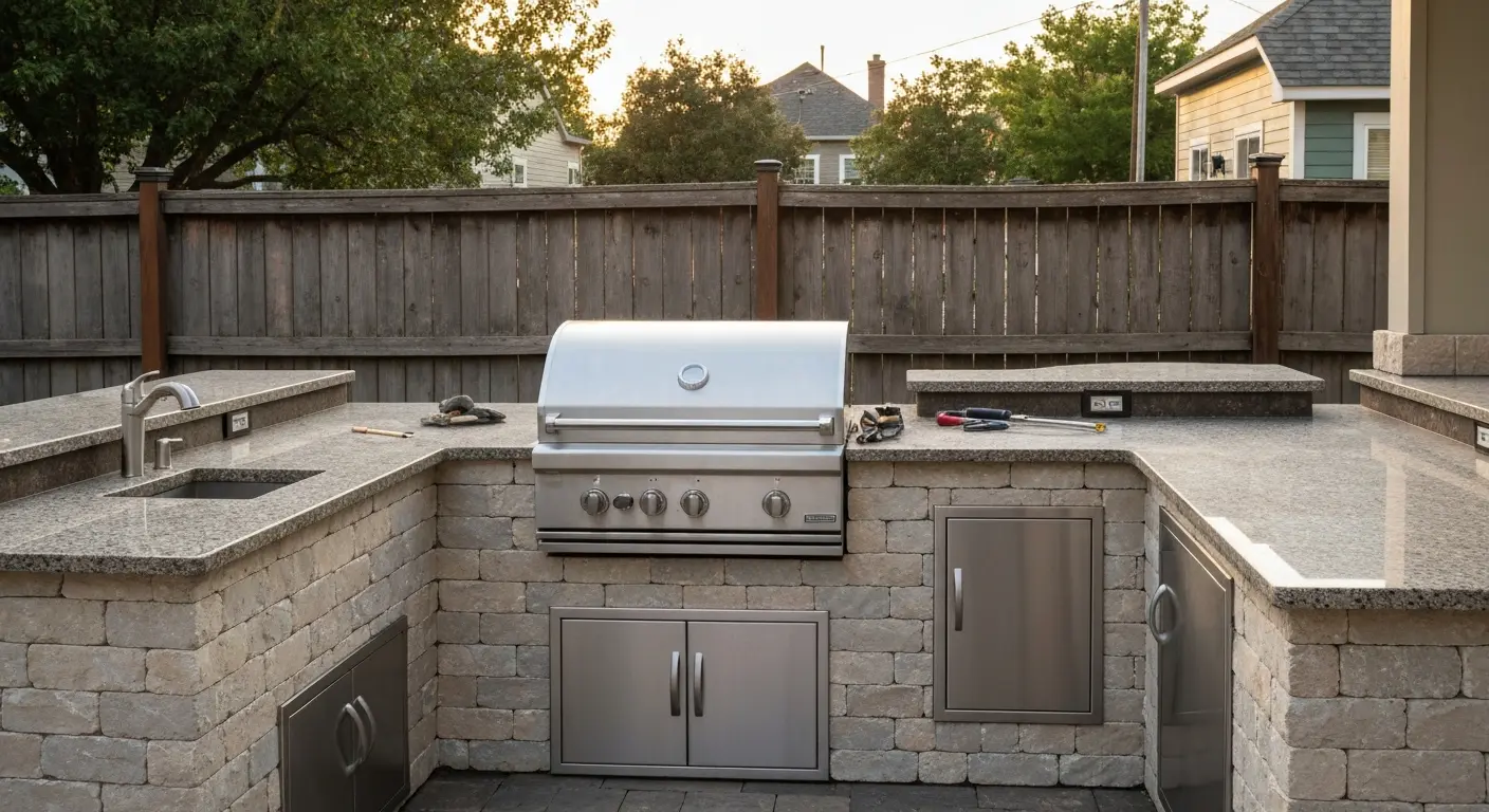 Outdoor kitchen setup