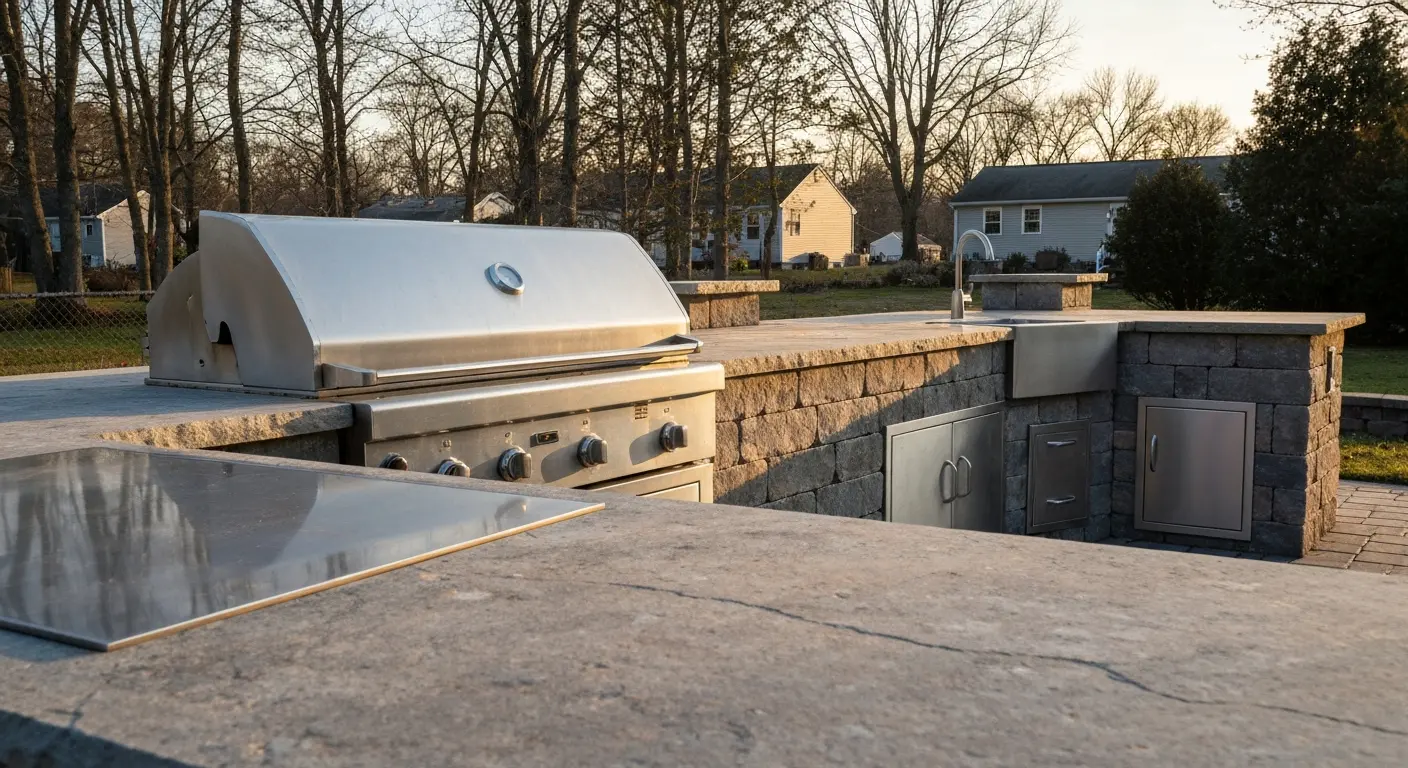Outdoor kitchen installation