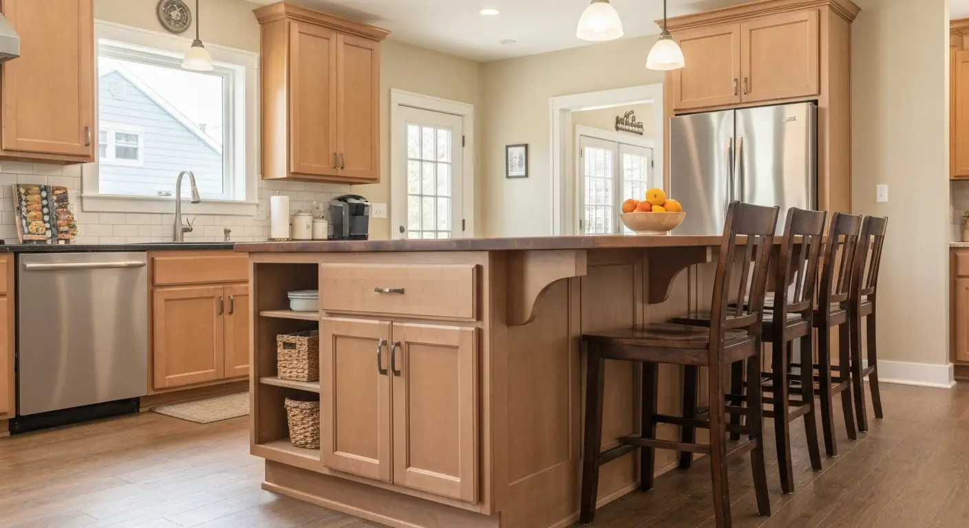 Pre-made kitchen island