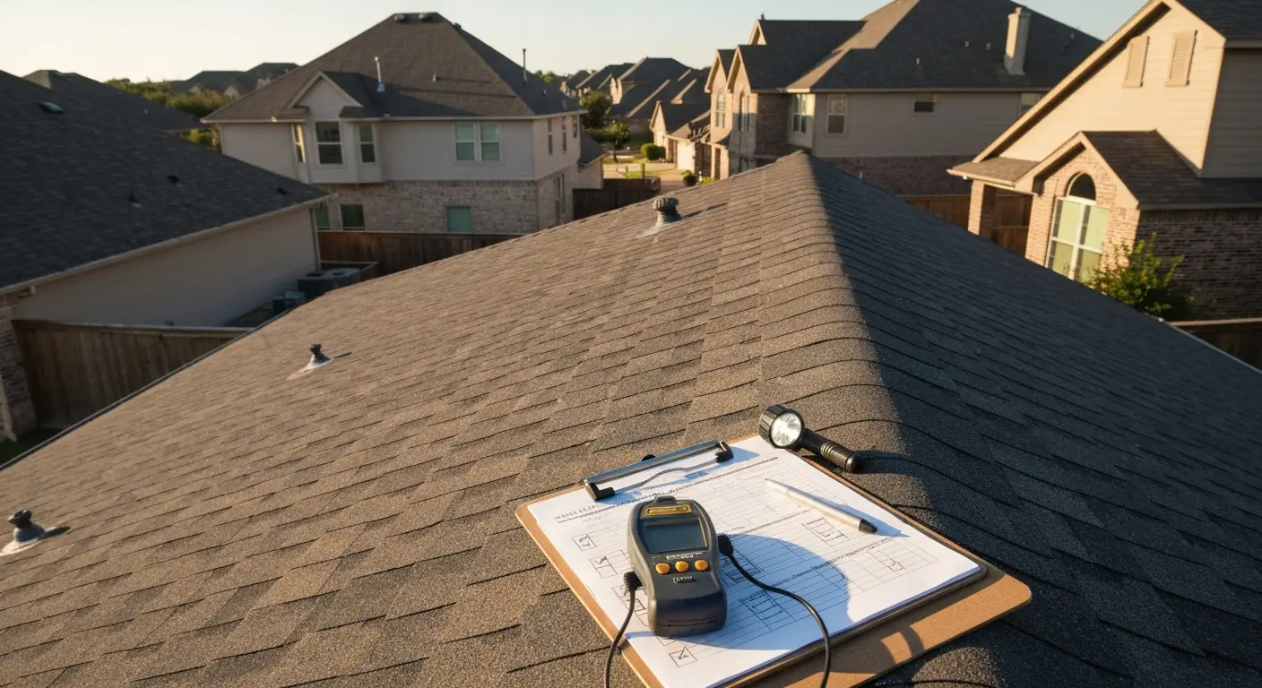 Roof maintenance inspection