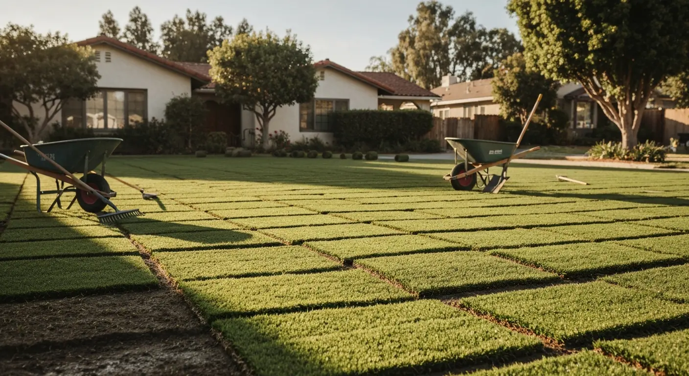Sod installation project